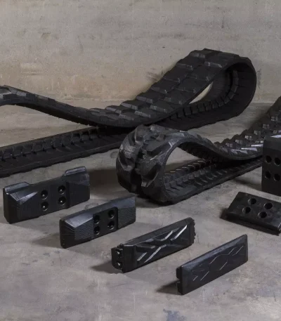 Rubber tracks and rubber pads