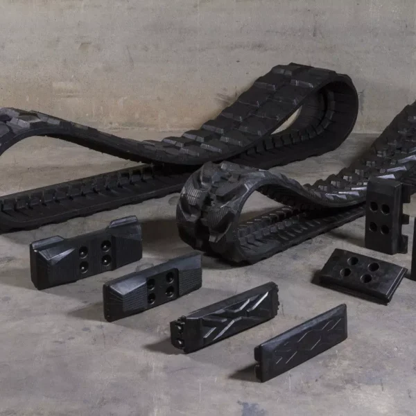Rubber tracks and rubber pads