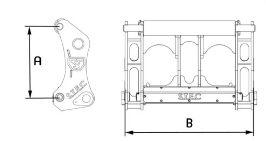 Stec iekrāvēja ātrās sakabes tehniskā specifikācija